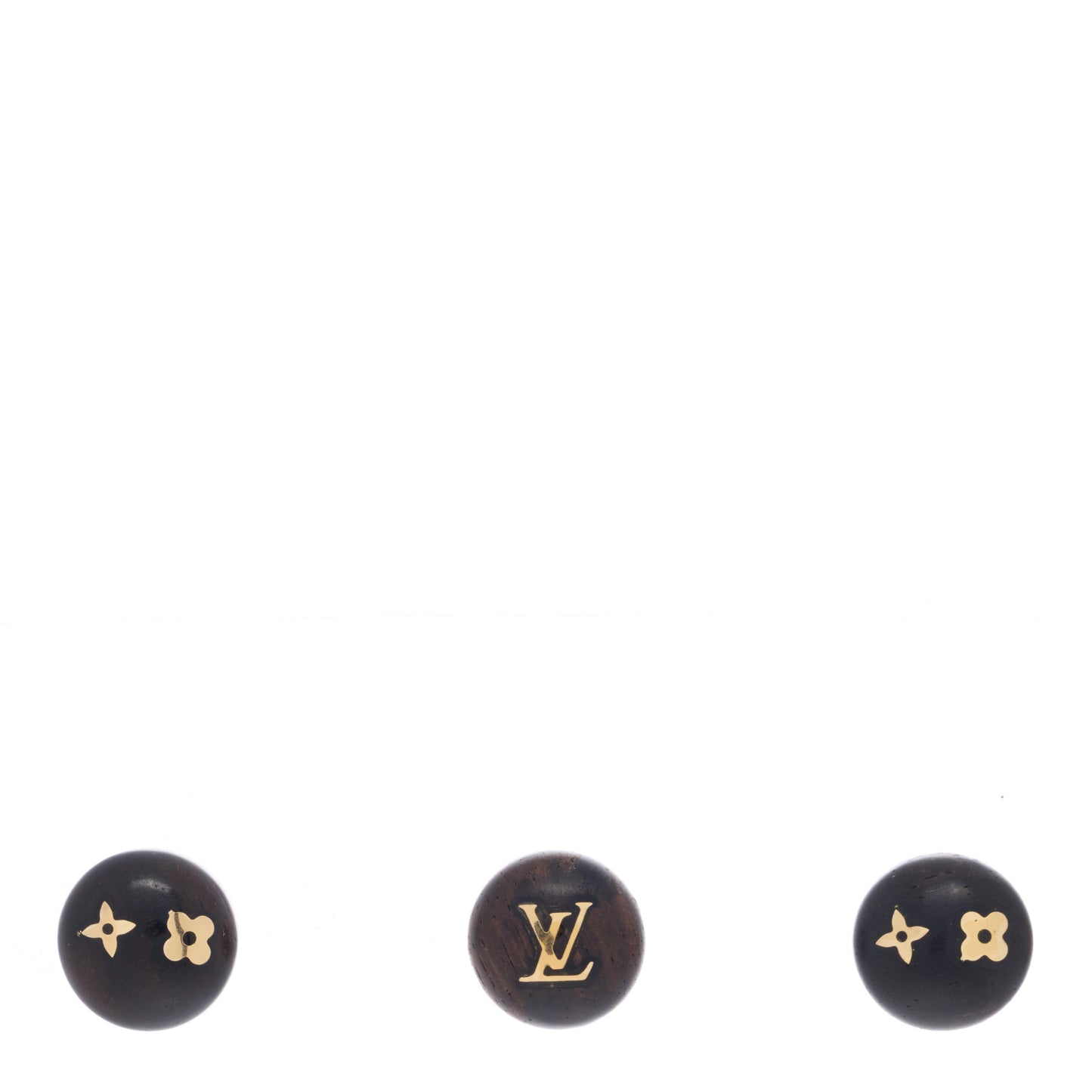 Tiger Wood Brass Silvania Stud Earrings Set of 3