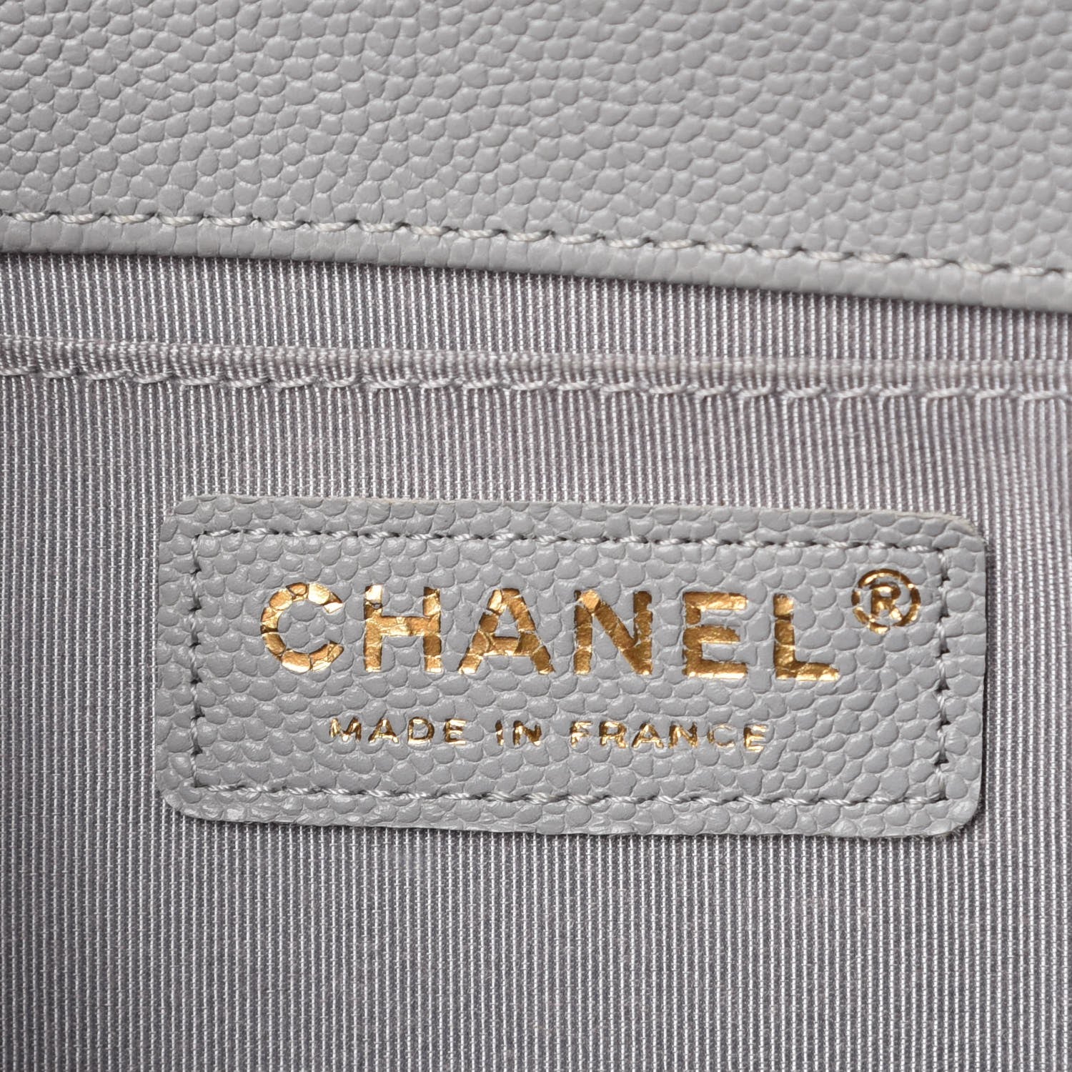 Chanel Caviar Quilted Medium Boy Flap Grey 6 of 8