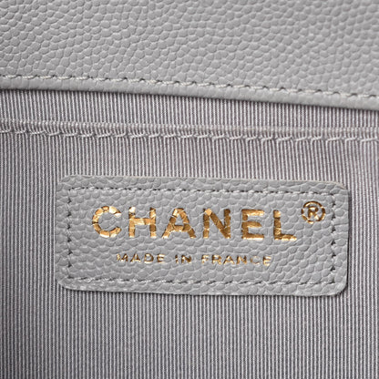 Chanel Caviar Quilted Medium Boy Flap Grey 6 of 8
