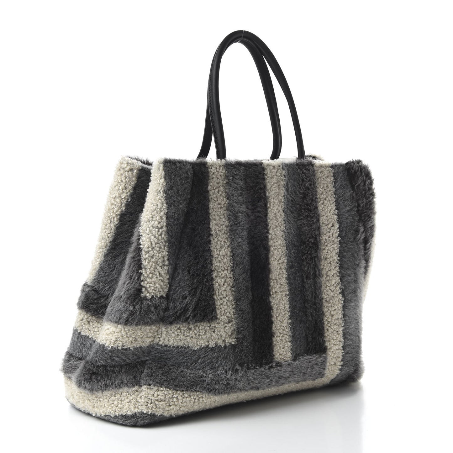 Shearling Large 2Jours Tote Light Blue Grey