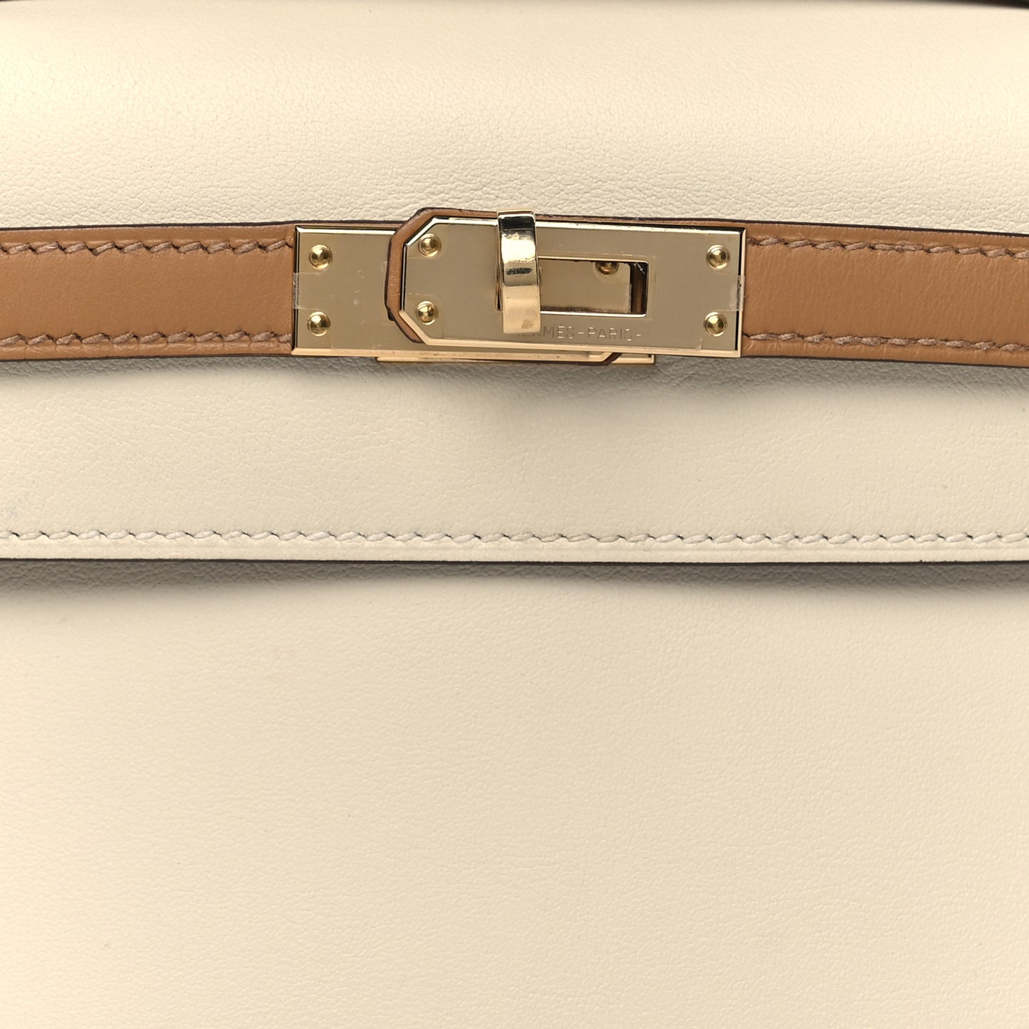 Swift Horseshoe Kelly Pochette Clutch Nata Biscuit