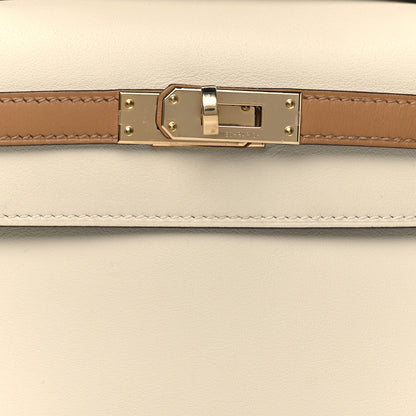 Hermes Swift Horseshoe Kelly Pochette Clutch Nata Biscuit 8 of 11