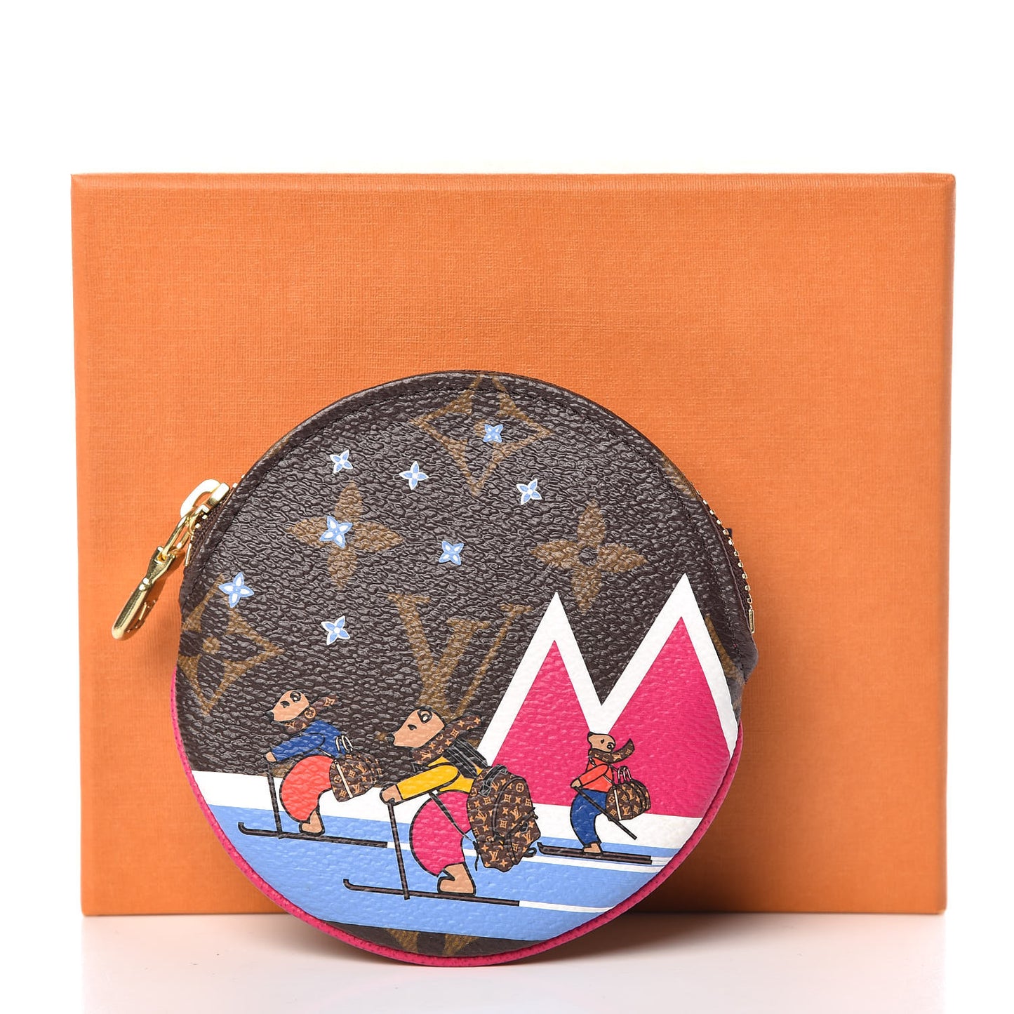 Monogram 2018 Christmas Animation Round Coin Purse