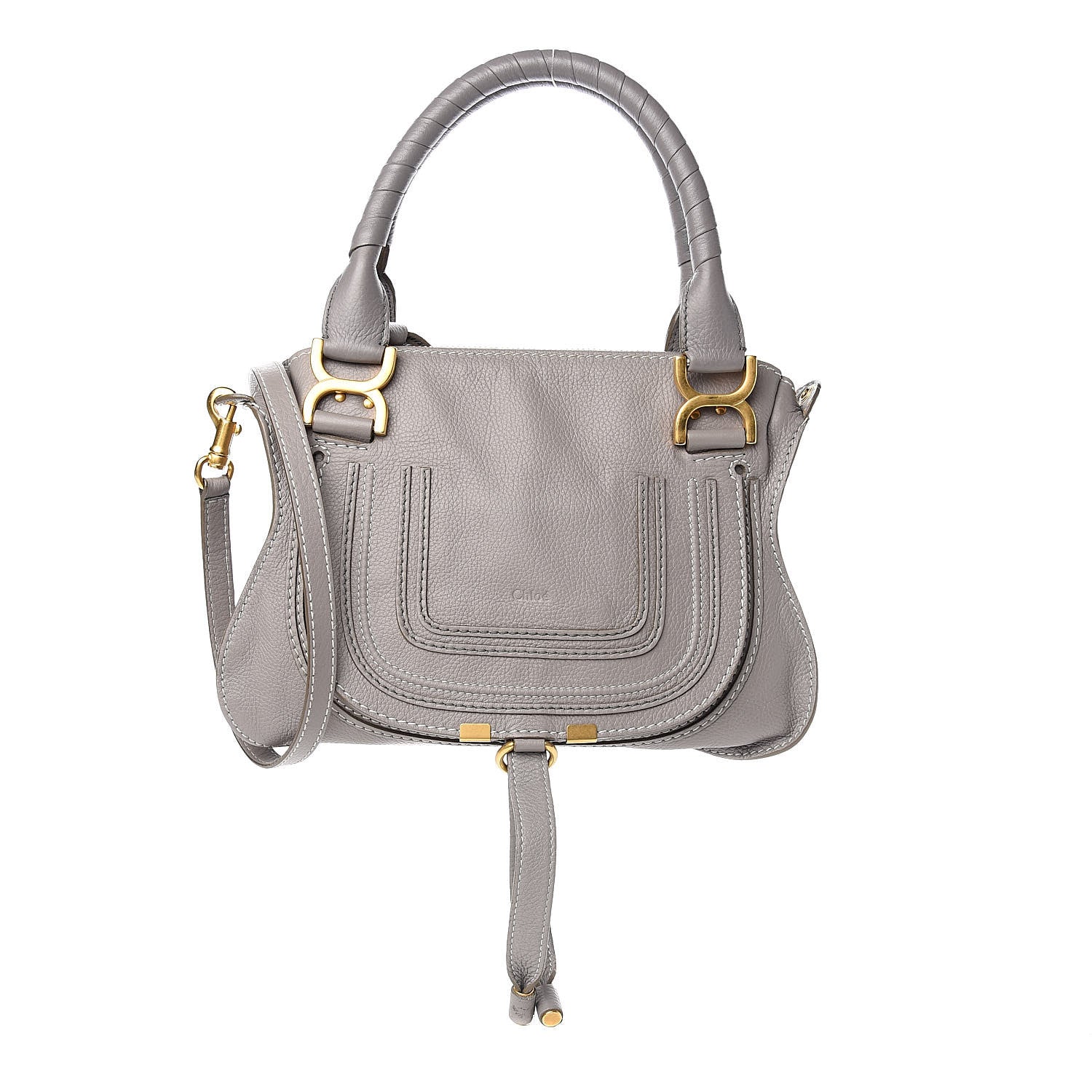 Chloe Calfskin Small Marcie Satchel Cashmere Grey 1 of 14