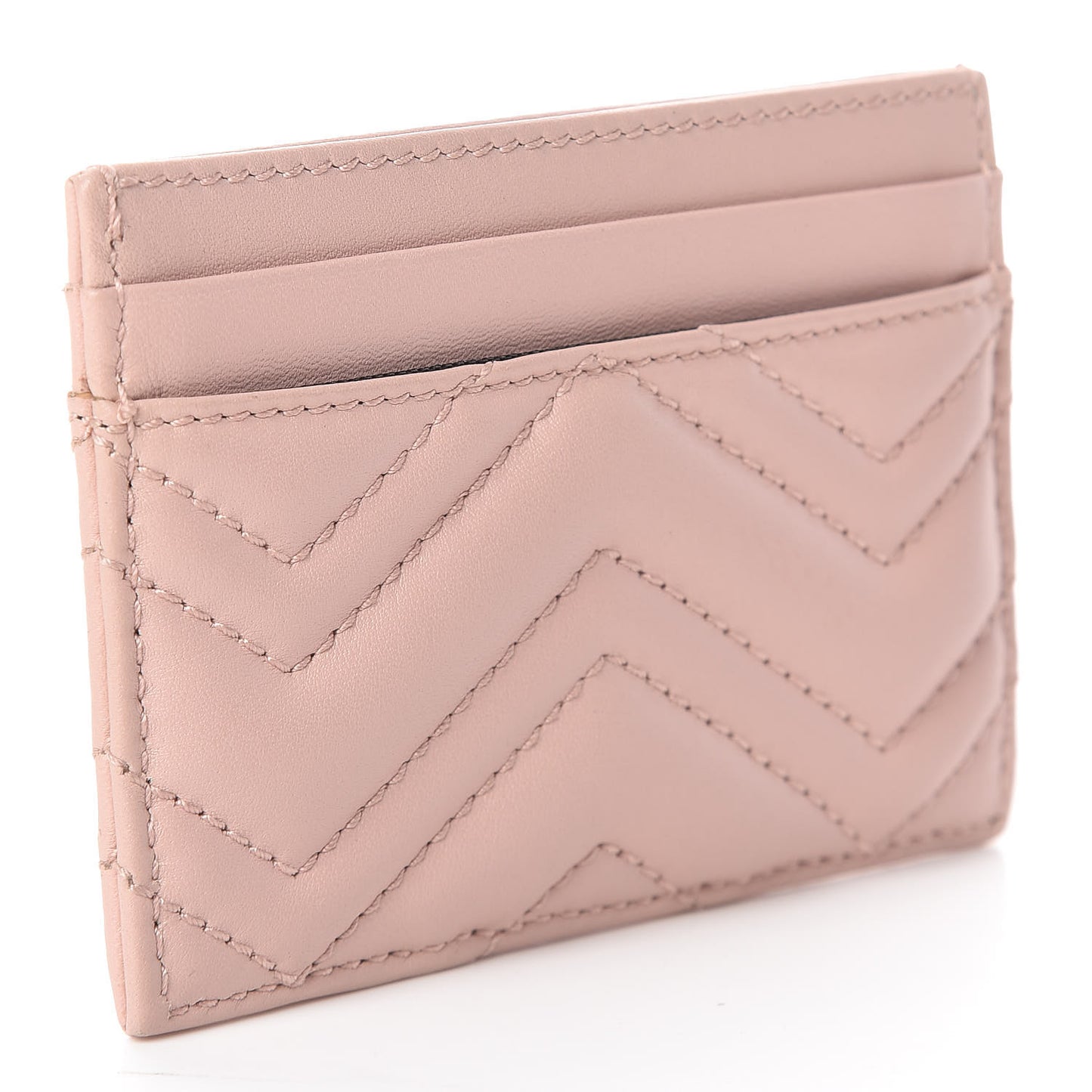 Calfskin Matelasse GG Marmont Card Holder Perfect Pink