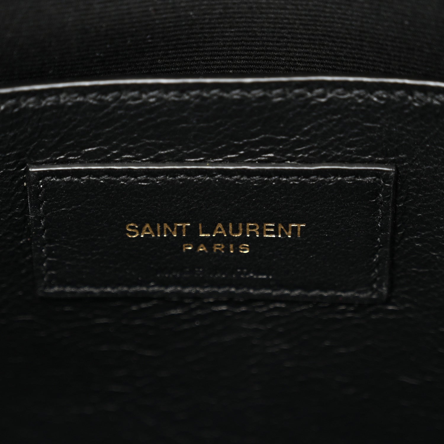 Saint Laurent Shiny Calfskin Crocodile Embossed Small Manhattan Baguette Black 6 of 11