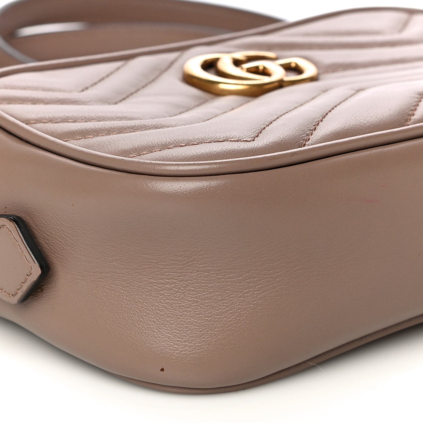 Calfskin Matelasse Mini GG Marmont Chain Shoulder Bag Porcelain Rose