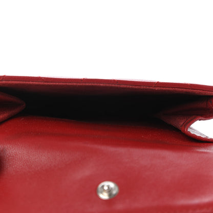 Chanel Lambskin Quilted Compact French Flap Wallet Red 5 of 6