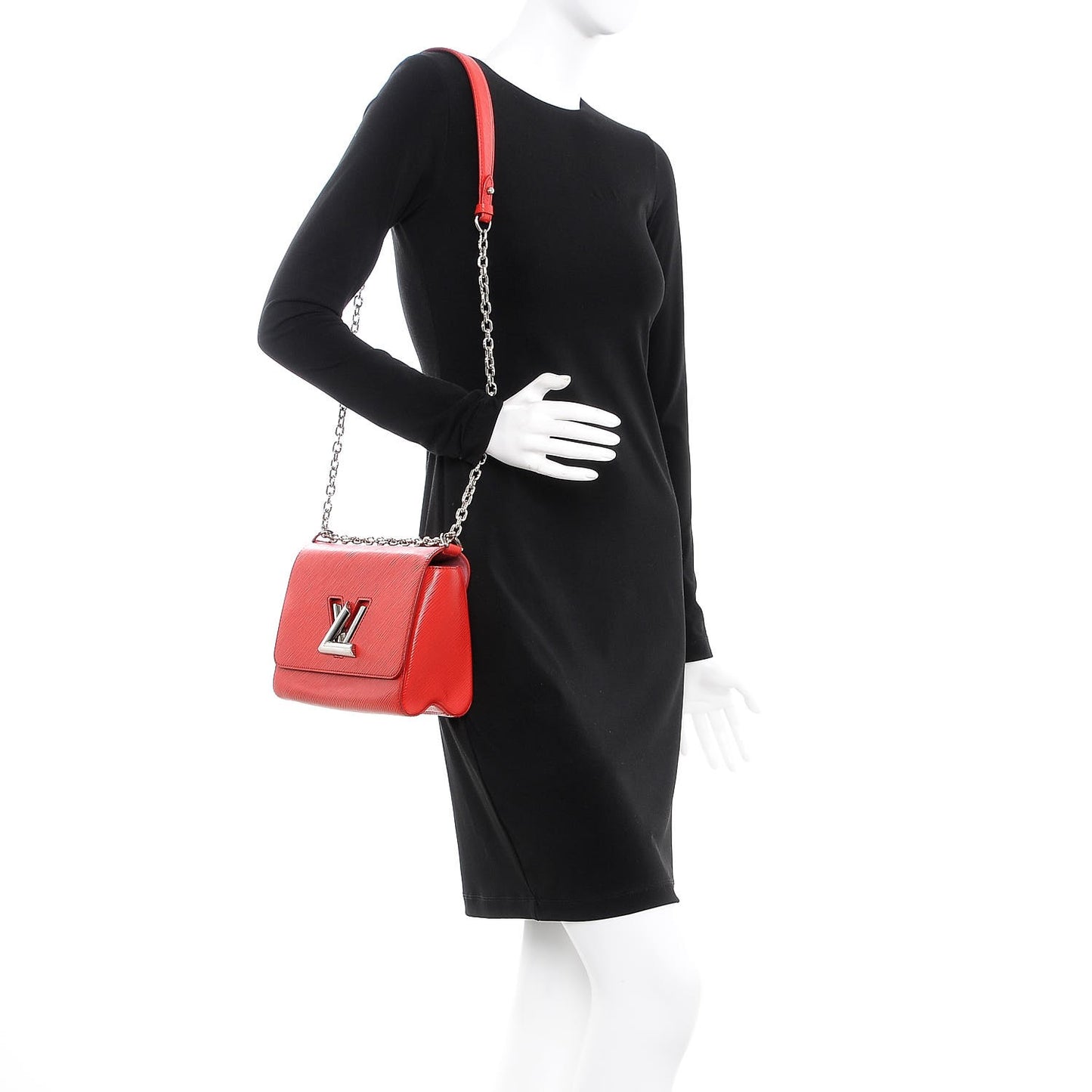 Epi Twist Shoulder Bag MM Coquelicot