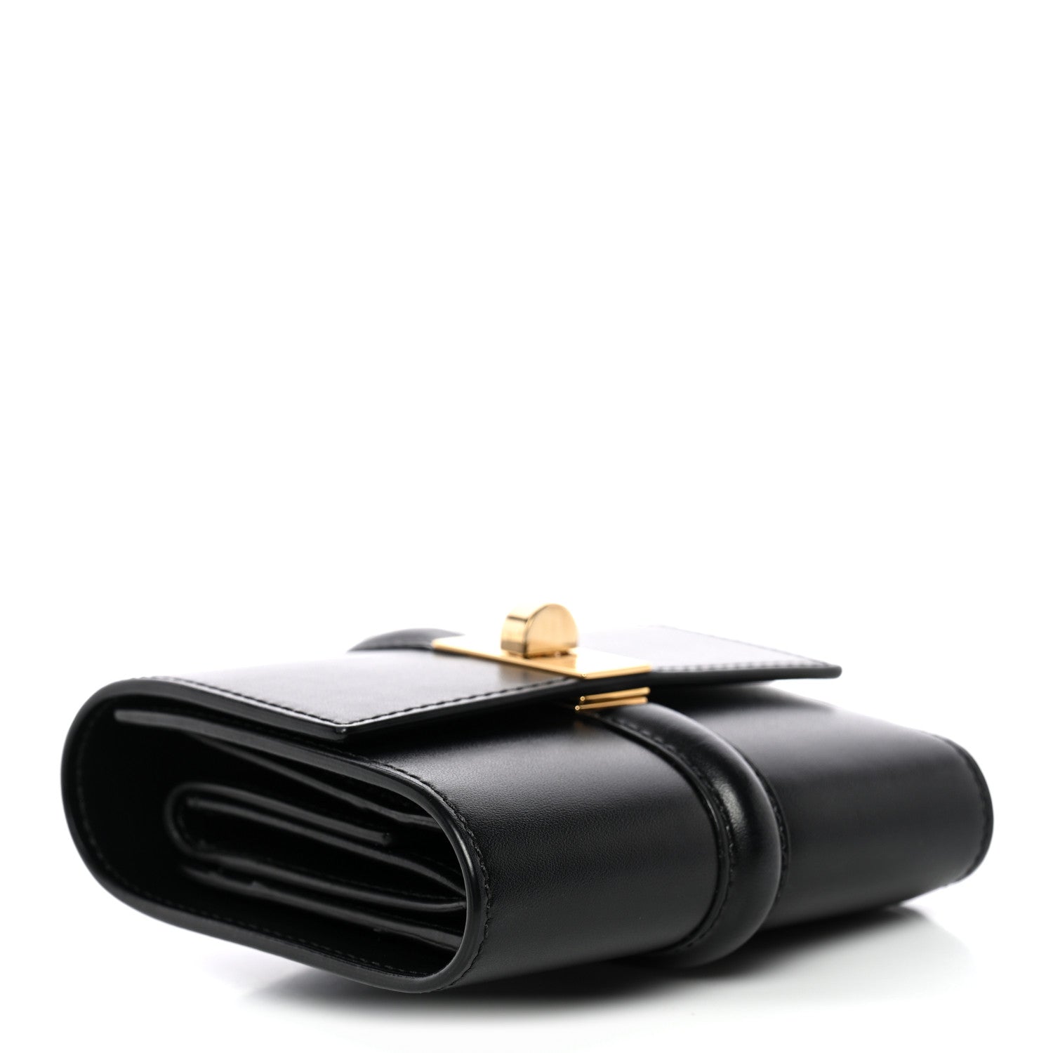 Celine Satinated Calfskin 16 Small Tri-Fold Wallet Black 4 of 8