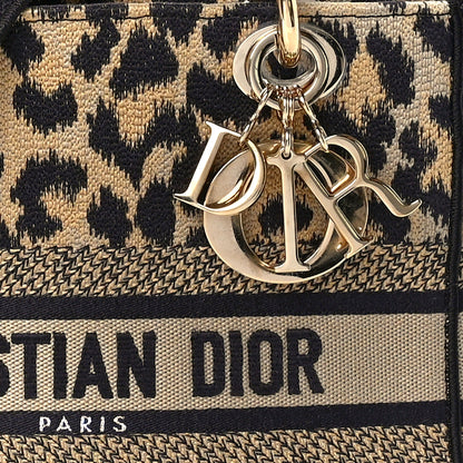 Christian Dior Canvas Medium Mizza Embroidered Lady D-Lite Beige Multicolor 8 of 11