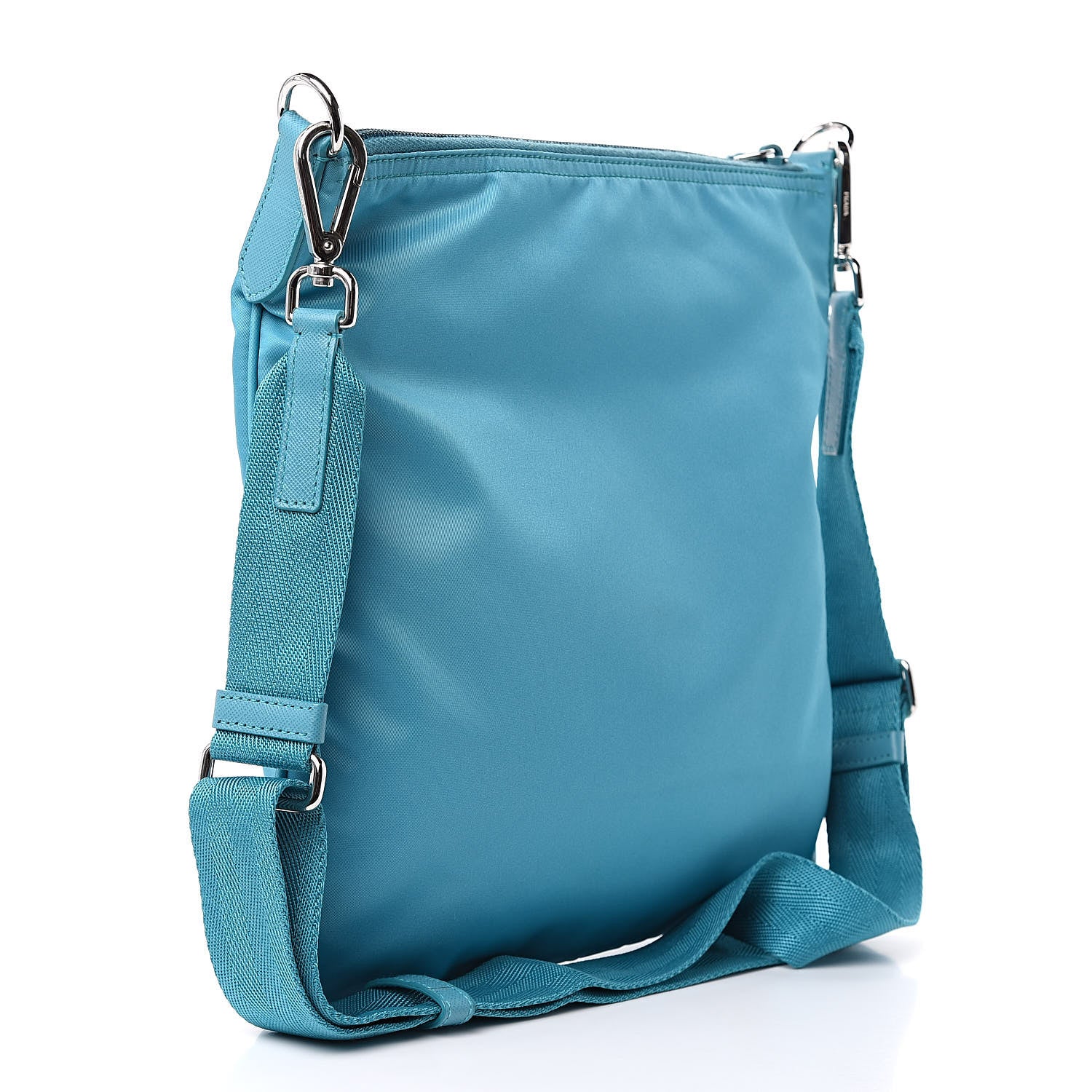 Prada Nylon Vela Flat Messenger Bag Turchese 3 of 9