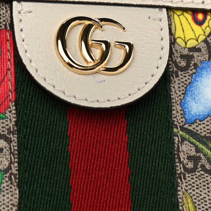 Gucci GG Supreme Monogram Flora Web Small Ophidia Chain Shoulder Bag White 11 of 11