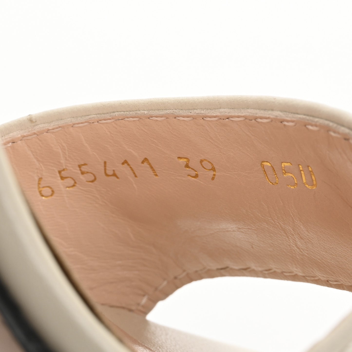 Nappa Horsebit Cross Strap 95mm Sandals 39 Mystic White