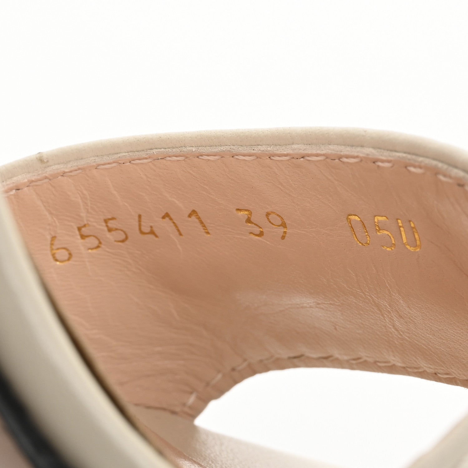 Gucci Nappa Horsebit Cross Strap 95mm Sandals 39 Mystic White 9 of 11