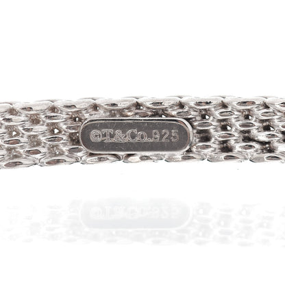 Tiffany Sterling Silver Narrow Somerset Mesh Bangle Bracelet 4 of 4