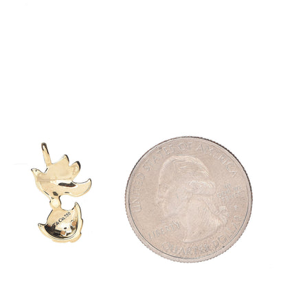 Tiffany 18K Yellow Gold Diamond Koi Fish Charm Pendant 2 of 3
