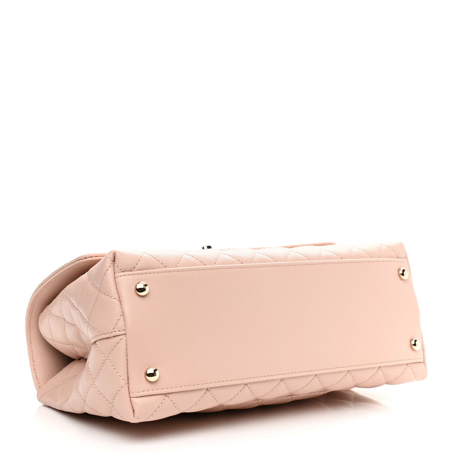 Caviar Quilted Small Coco Handle Flap Light Pink