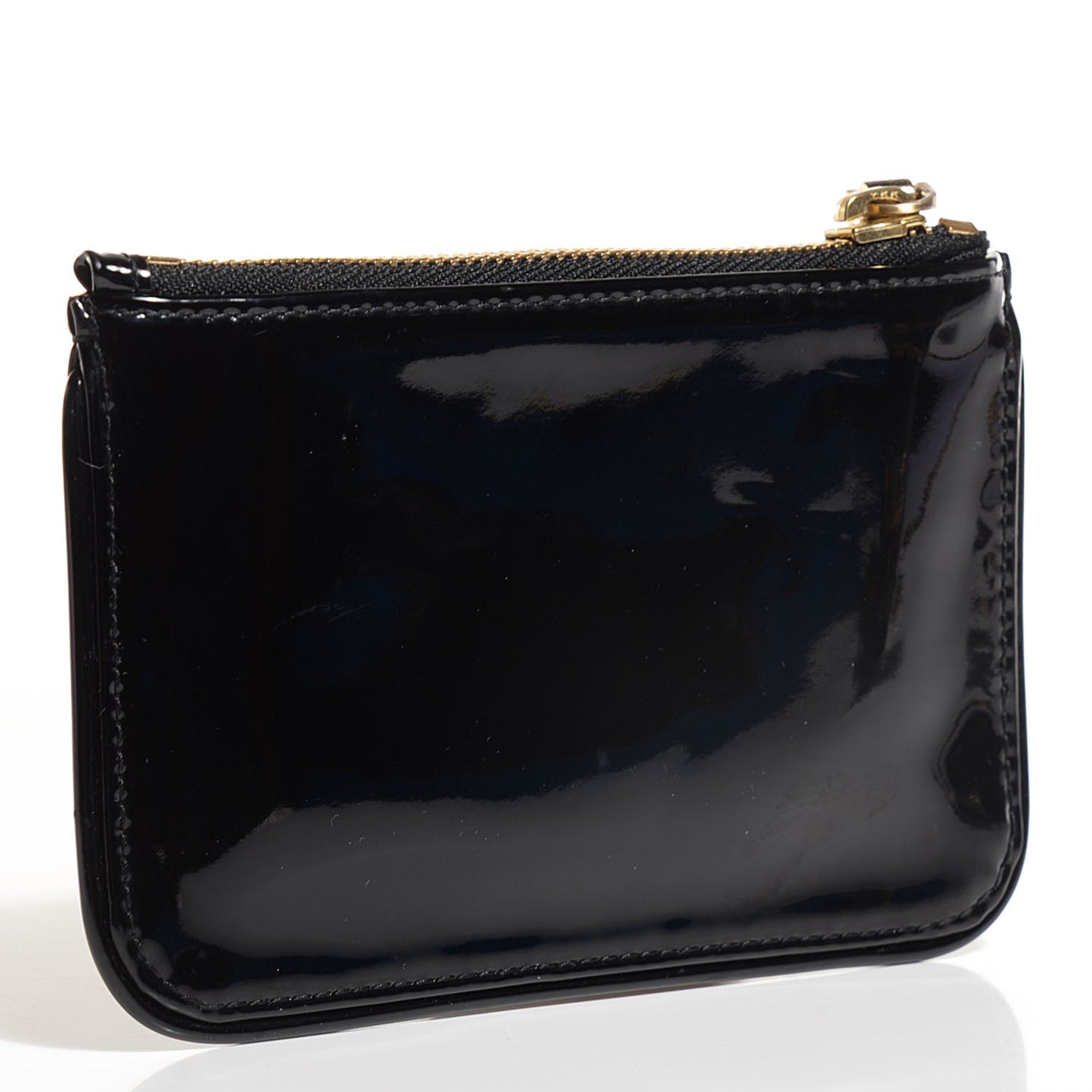 Patent Calfskin Small Antigona Flat Pouch Black