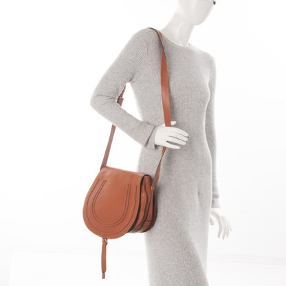Chloe Calfskin Medium Marcie Round Crossbody Bag Tan 2 of 7
