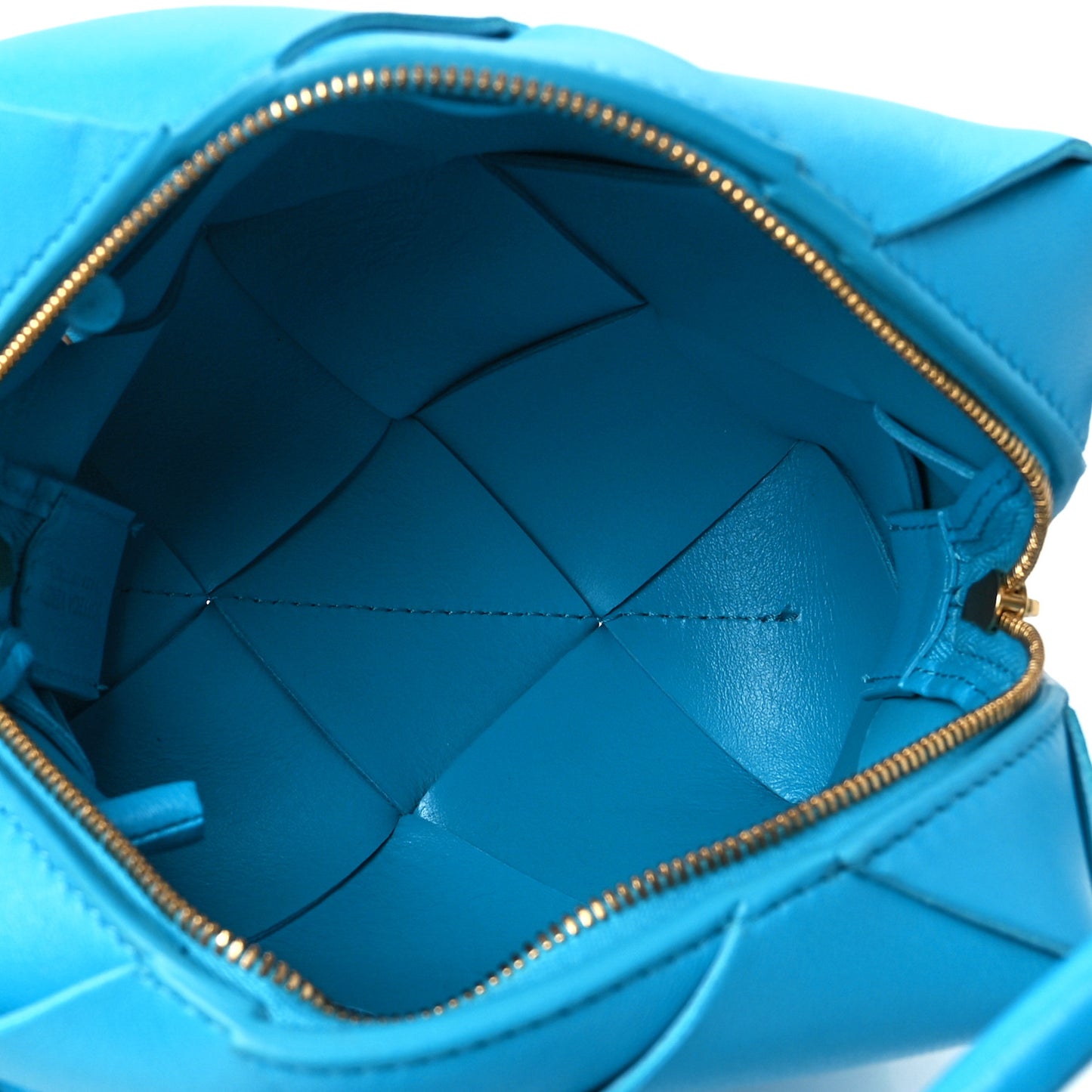 Lambskin Maxi Intrecciato Mini Cassette Camera Bag Pool