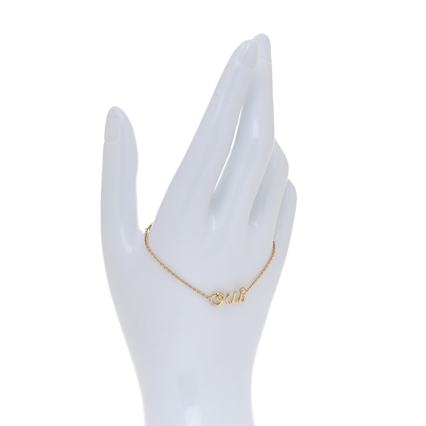 18K Yellow Gold Diamond Oui Bracelet