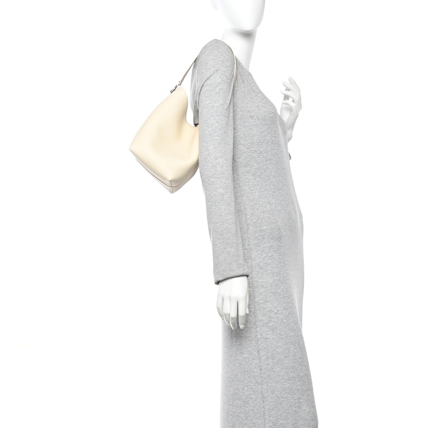 The Row Grained Calfskin Small N/S Hook Tote Ivory 2 of 10