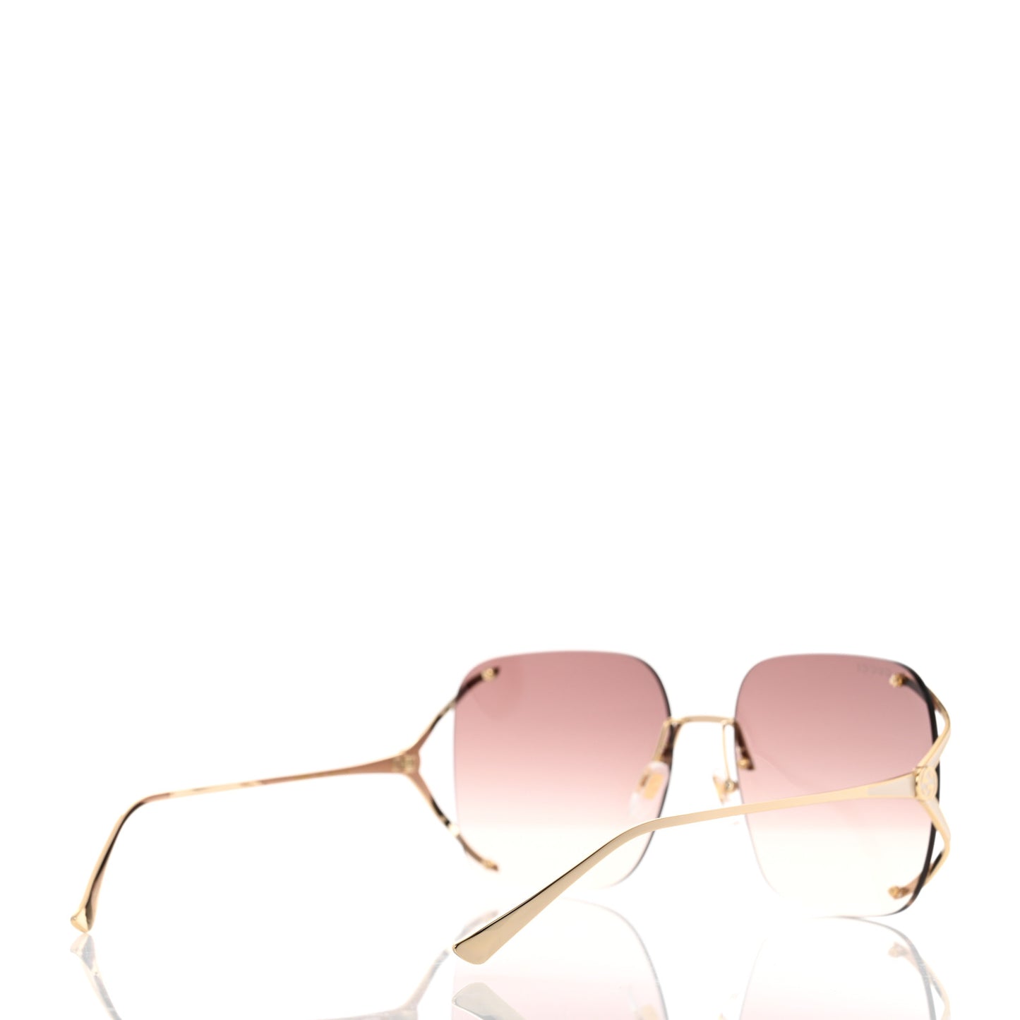Metal Oversized Sunglasses GG0646S Gold Brown