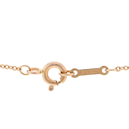 Tiffany 18K Rose Gold Diamond Loving Heart Clover Pendant Necklace 4 of 5