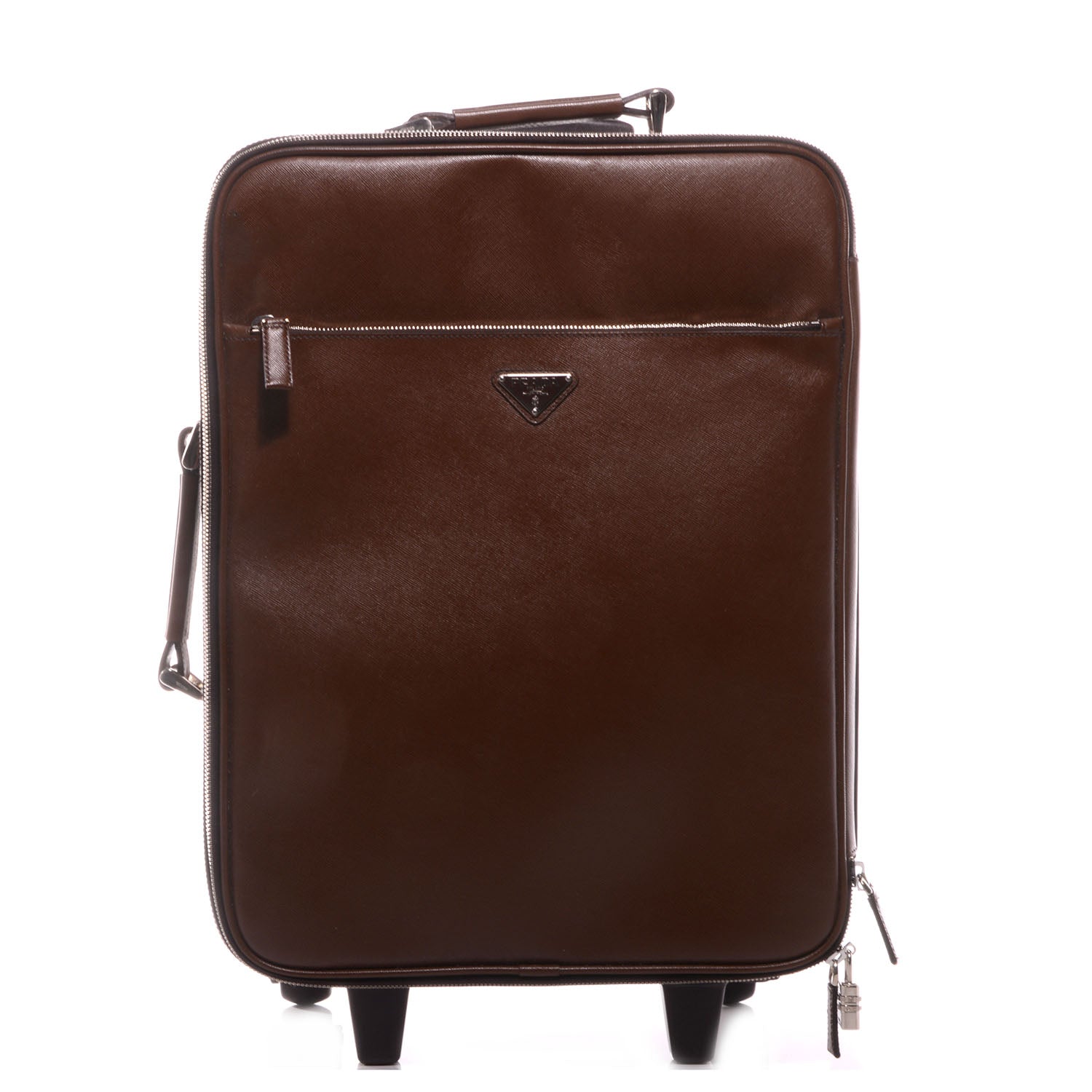 Prada Saffiano Trolley Luggage Cacao 1 of 9