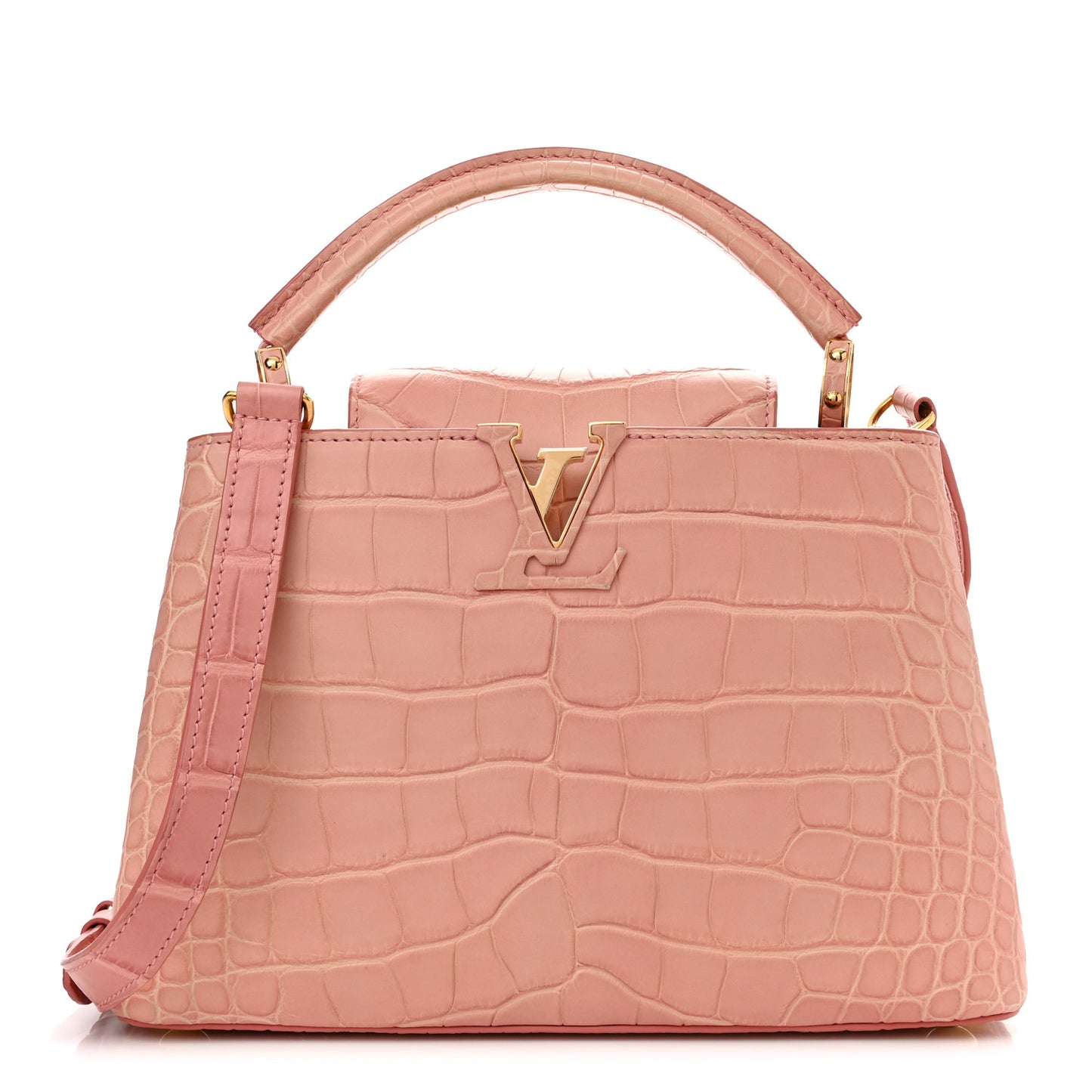 Alligator Capucines BB Pink