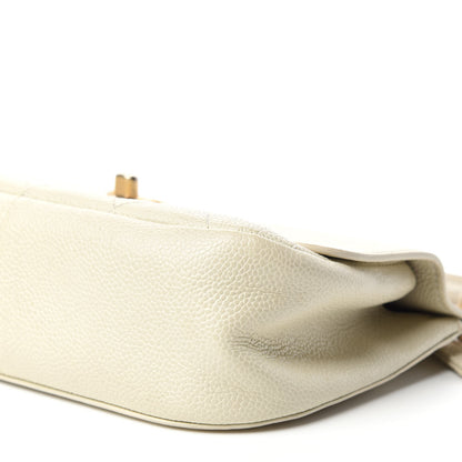 Chanel Caviar Stitched Top Handle Flap White 7 of 10