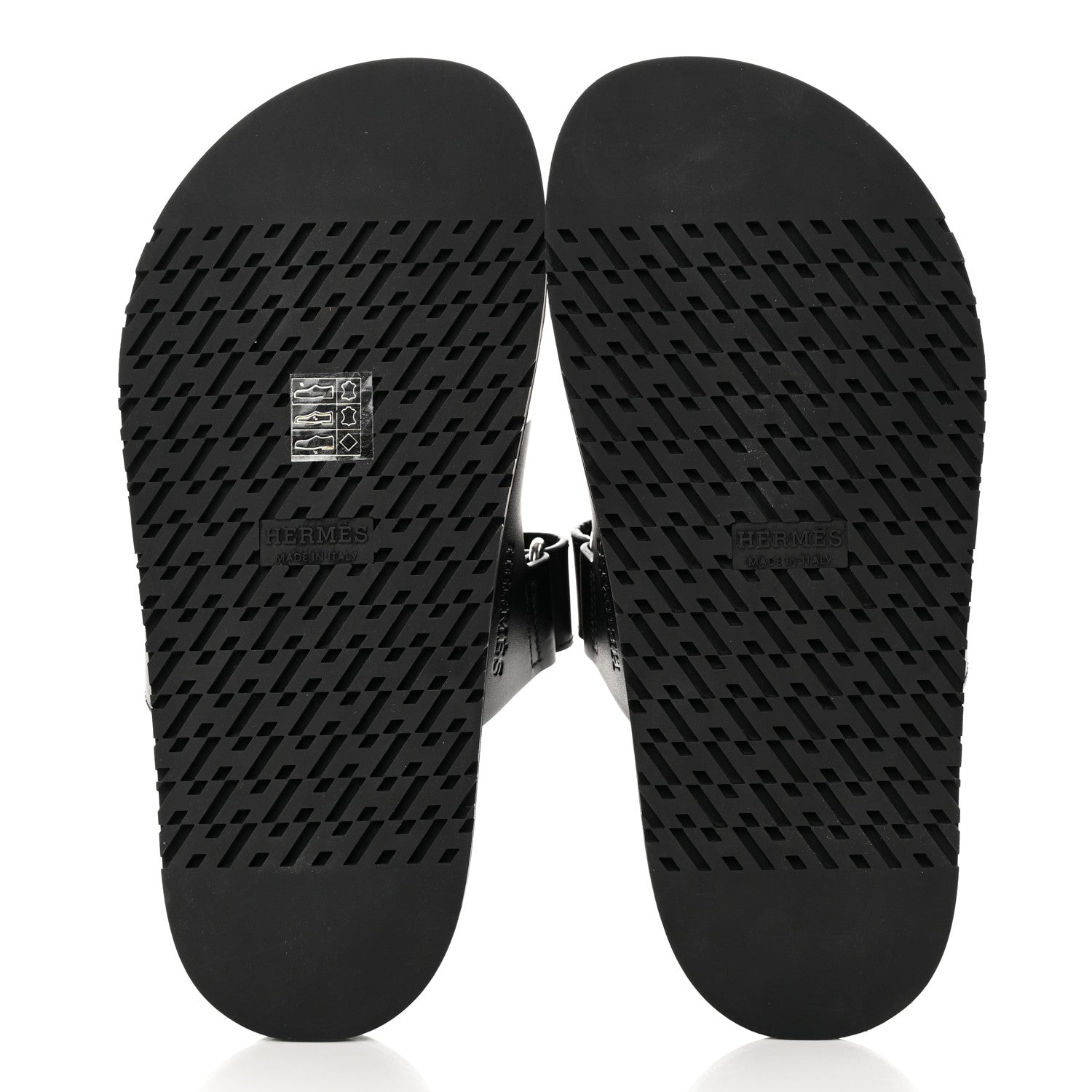 Hermes Calfskin Womens Chypre Sandals 35.5 Black 5 of 9