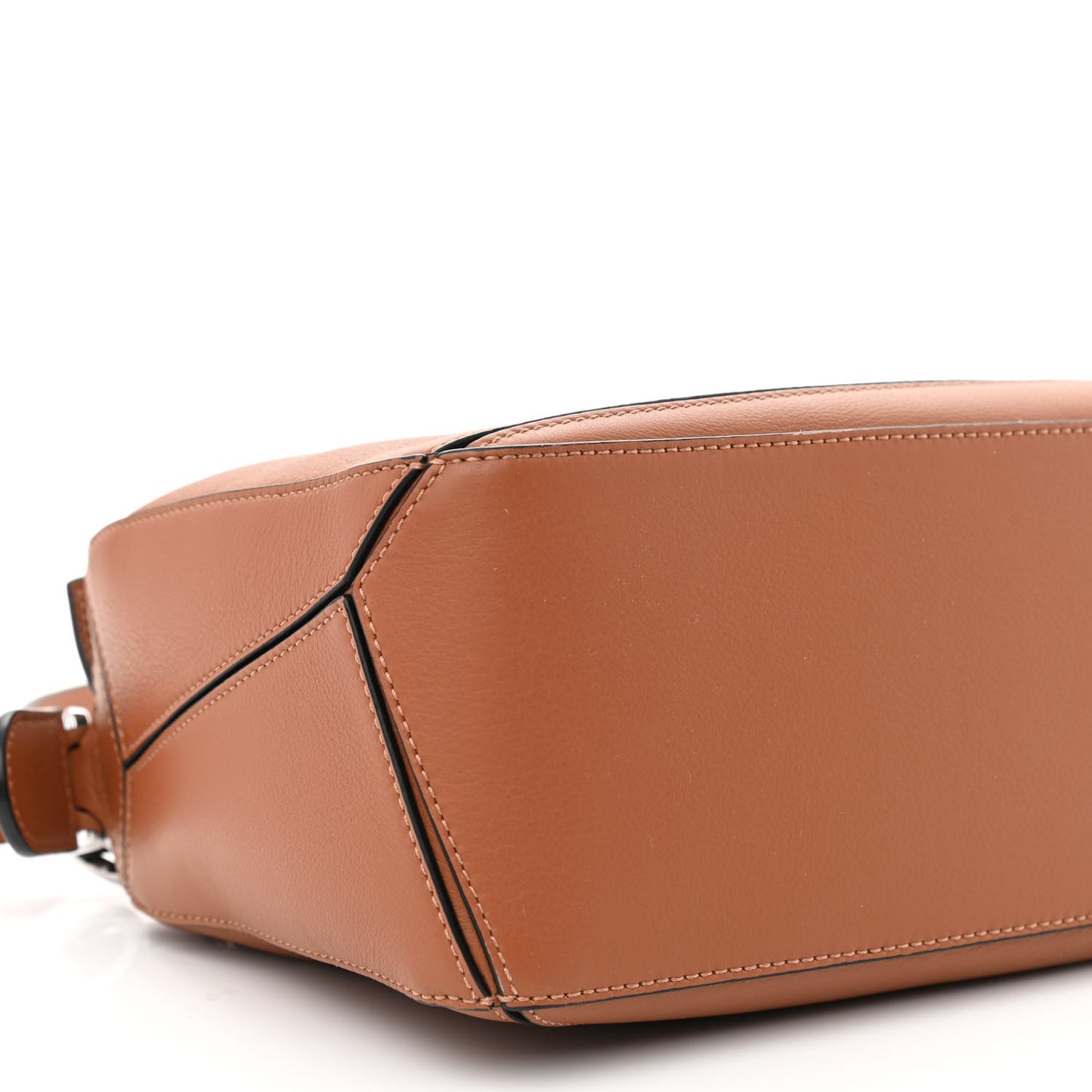 Grained Calfskin Small Puzzle Bag Tan