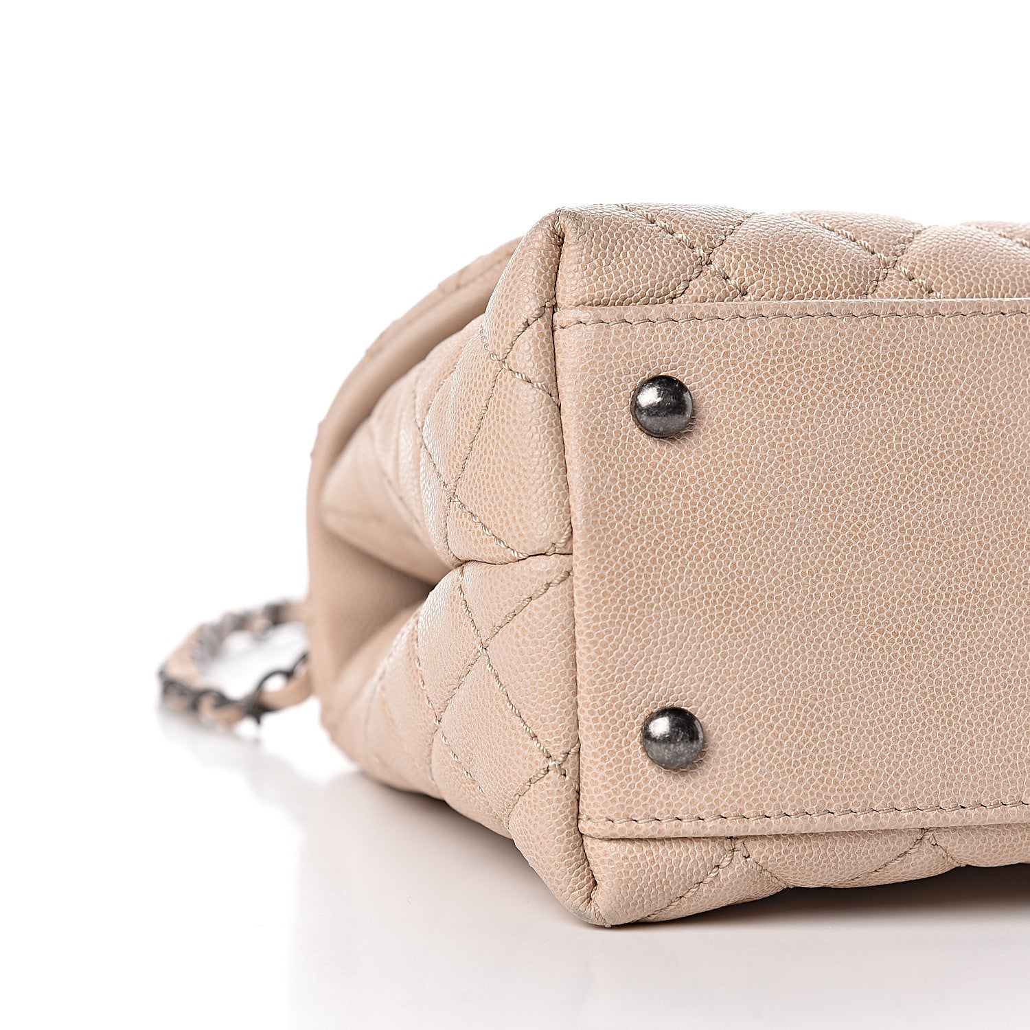 Chanel Caviar Quilted Small Coco Handle Flap Light Beige 5 of 11