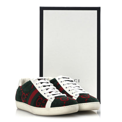 Gucci Terry Cloth GG Monogram Web Womens Ace Sneakers 36 Green Red 15 of 15