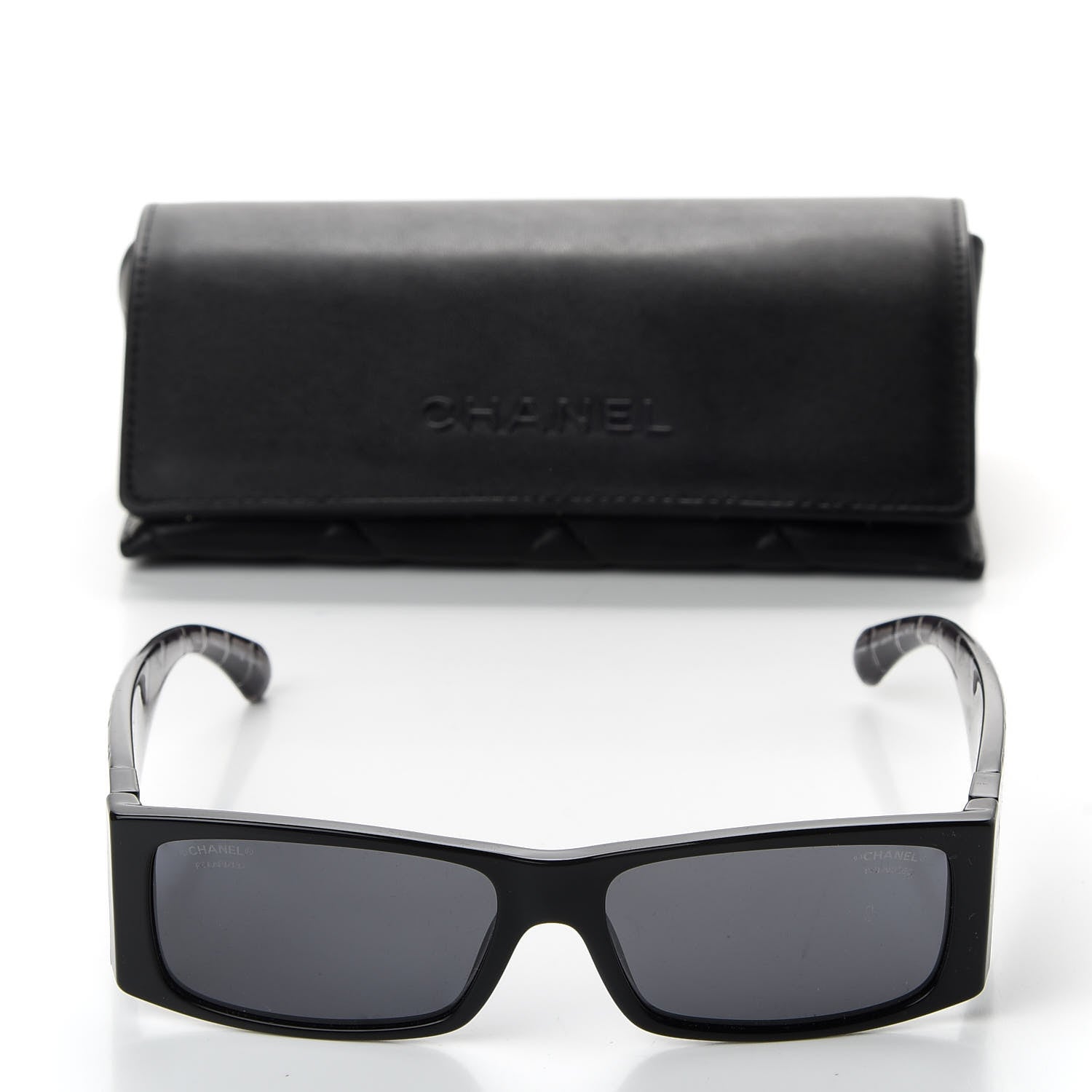 Chanel Rectangle Quilted Sunglasses 5425 Black 8 of 8