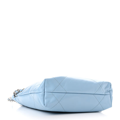 Chanel Shiny Calfskin Quilted Mini Chanel 22 Light Blue 4 of 11
