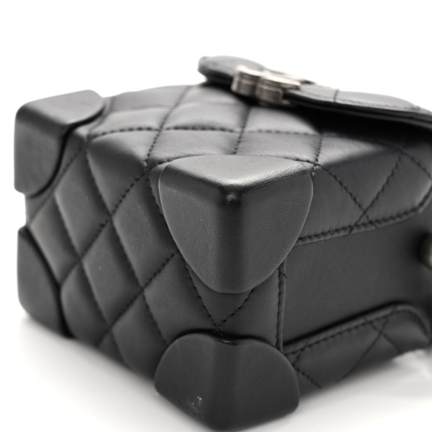 Chanel Lambskin Quilted Trunk Bag Black 9 of 11