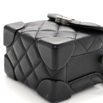 Chanel Lambskin Quilted Trunk Bag Black 9 of 11