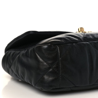 Chanel Shiny Goatskin Quilted Medium Chanel 19 Flap Black 8 of 9