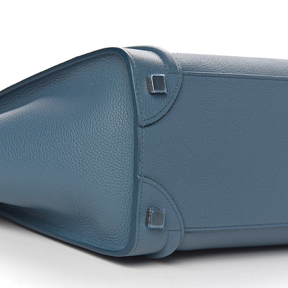 Celine Drummed Calfskin Micro Luggage Celadon 7 of 9