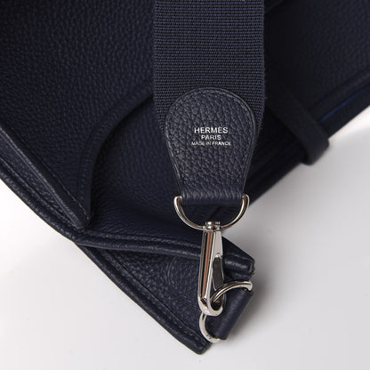 Hermes Taurillon Clemence Evelyne III PM Bleu Nuit 9 of 12