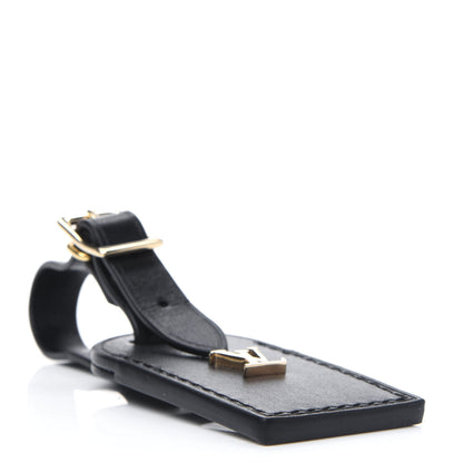 Louis Vuitton Calfskin City Steamer Luggage Tag Black 3 of 4