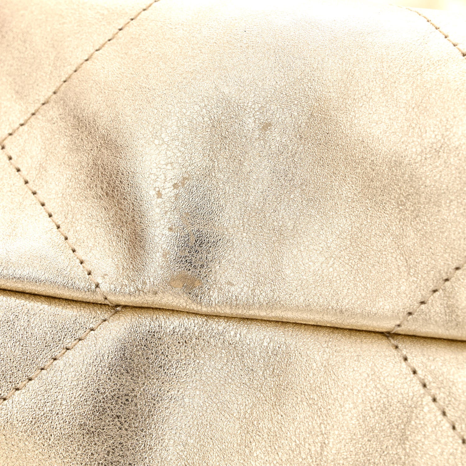 Chanel Metallic Calfskin Quilted Small Chanel 22 Light Gold 12 of 12