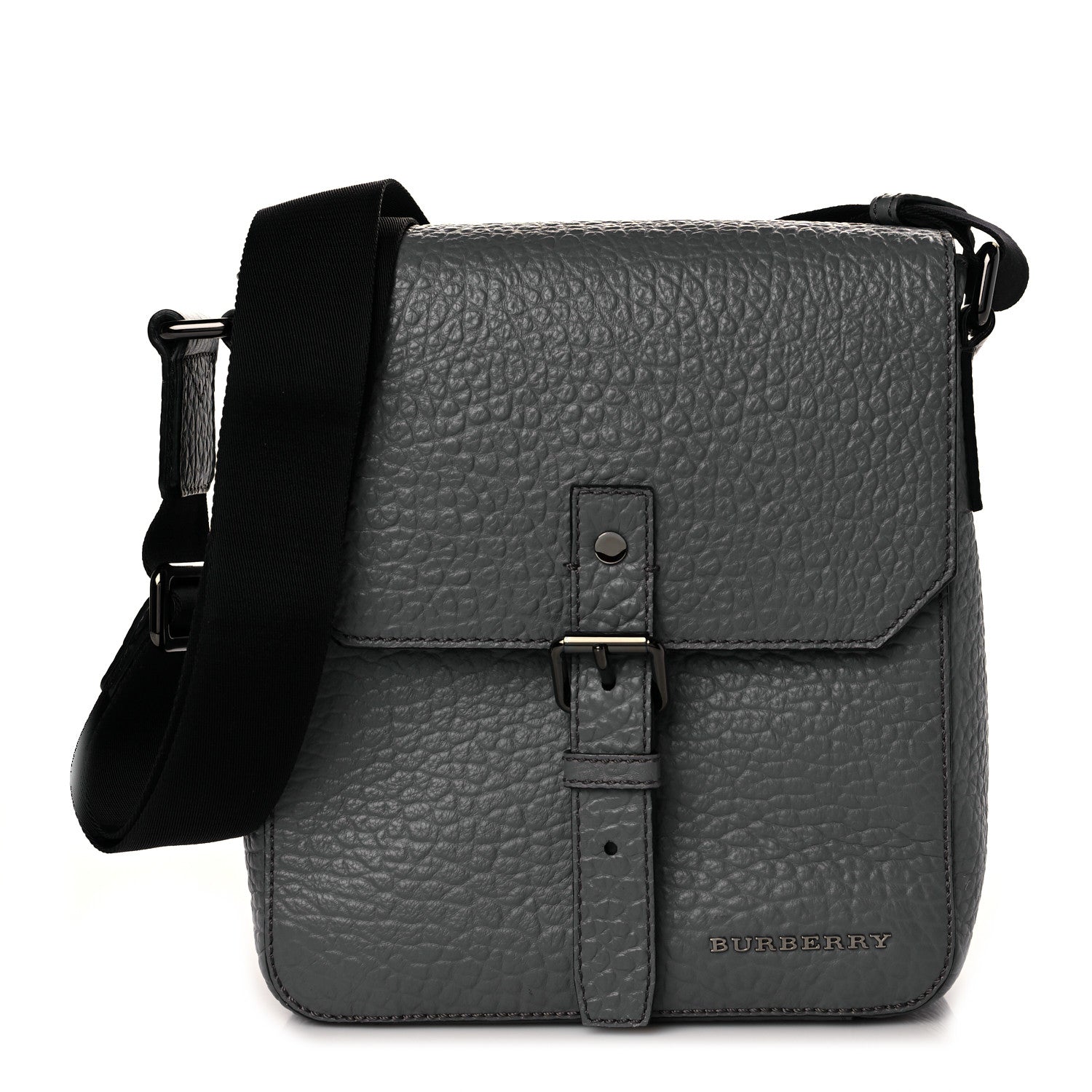 Burberry Grainy Calfskin Heritage Grain Mini Crossbody Bag Grey 1 of 9