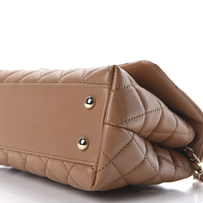Chanel Caviar Quilted Lizard Embossed Mini Coco Handle Flap Brown 7 of 9