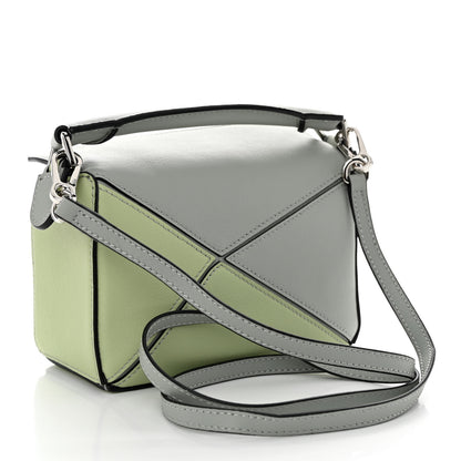 Loewe Calfskin Mini Puzzle Bag Ash Grey Light Celadon 3 of 9