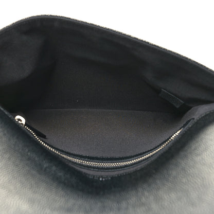 Chanel Metallic Caviar Quilted Medium Golden Class Pouch Dark Grey 5 of 12