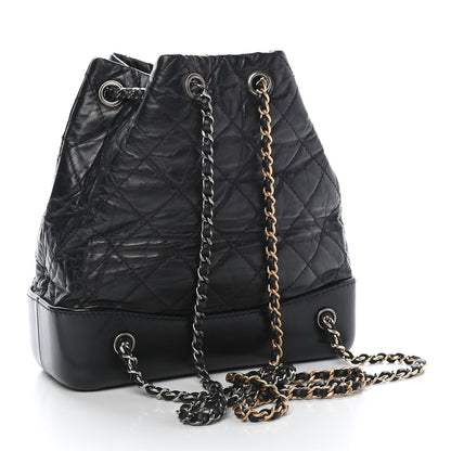 Chanel Aged Calfskin Quilted Small Gabrielle Backpack Black 3 of 10